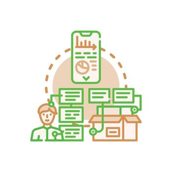 Dashboard analytics data. processing on computer edition screens vector