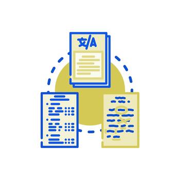 multipack Creating handwritten notes document archiving process. vector