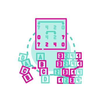 Bubble. sort array designs data organizing demonstration vector