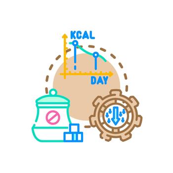 Decrease variants. concept icon illustration vector