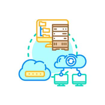 Main. data store server connection edition processing vector