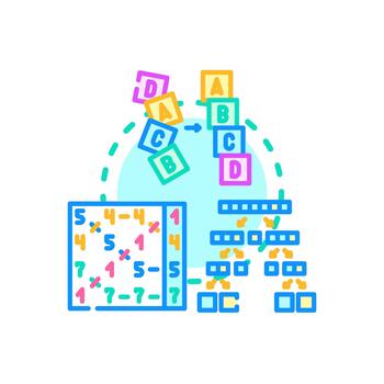 Library sorting system types organizing complex data. structure vector
