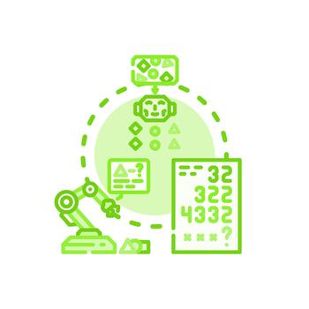 Machine learning model. training variations comparing data examples vector