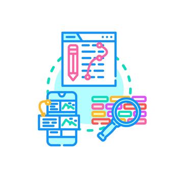 reducción diseños idioma para web contenido. estructurando vector