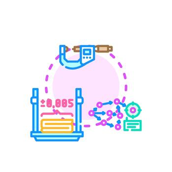 range Precision data analysis. optimization concept illustration vector