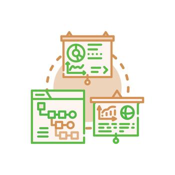 Business. data chart presentation visualizing statistics edition vector