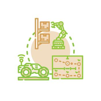Autonomous capability training pack system developing. future transportation vector