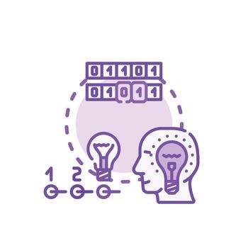Innovative evolution process. developing simplified new ideas vector