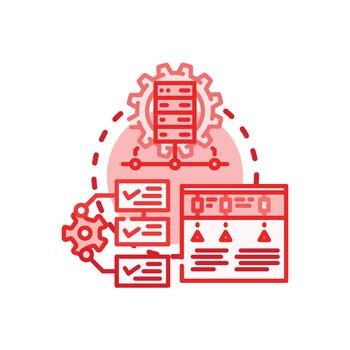 Technical software overview plan. for forms project management vector