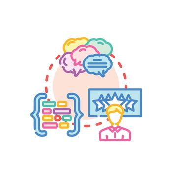 User. data processing forms emotional experience analysis vector