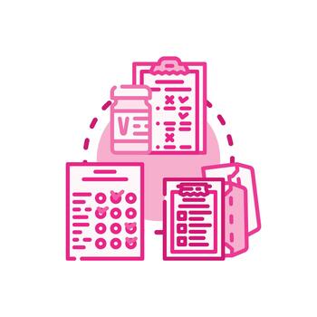 pack Mock data generating analyzing. process concept vector