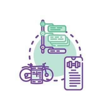 Agile coding modern. sprint for application development process vector