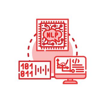 Natural language processing computing forms coding technology. development vector