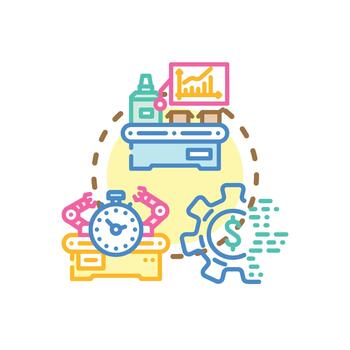 Streamlining workflow process. range automation and optimization concept vector