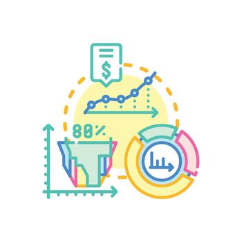 Data analysis visualization infographic concept vector