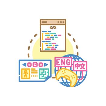 Software development process and team collaboration vector