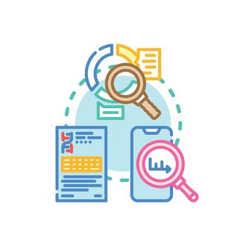 Reference researching data analyzing information process vector