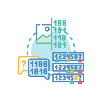 Technology binary pattern concept range computing. internet data vector