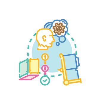 Easy software. installation quick simplified setup process concept vector