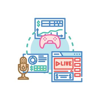 Developing. monetization strategy for digital multistyle content platforms vector