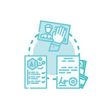 Data authenticity validating information designs security concept. vector