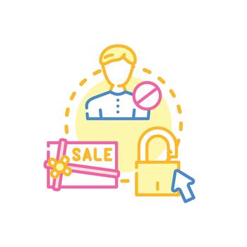 Website cookie usage accepting user data experience vector