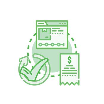 clean Checking order status. and delivery tracking process vector