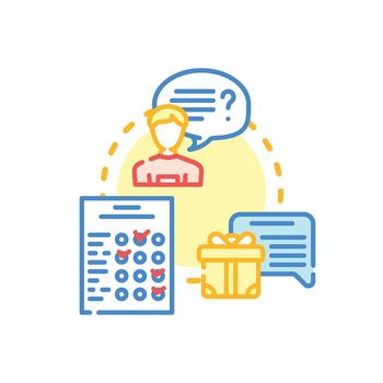 modern Giving impartial. constructive feedback concept development vector