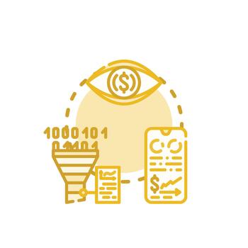 Data visualization designs analysis process with. modern technologies vector
