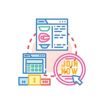 Website series. navigation header structure layout development vector