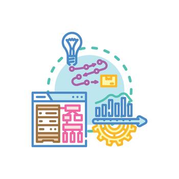 Software development models styleset. and program management concept vector