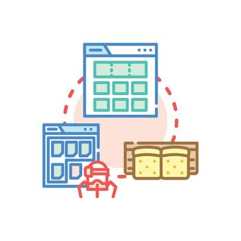 variations Website layout design. developing programming concept vector