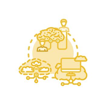 multi estilos nube conexión informática datos administración concepto. vector