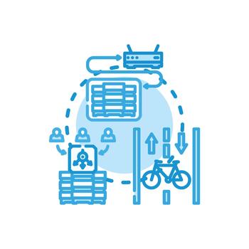 Improving infrastructure. stability variations and technological development concept vector