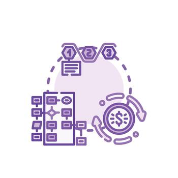 Streamlined business. process flow optimization concept variants vector