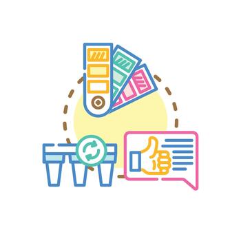 Synonym replacement software multipack program. icon concept vector