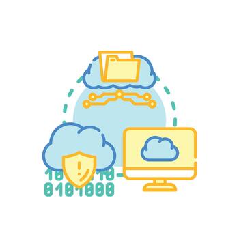 seguro serie digital datos bóveda nube informática. concepto vector