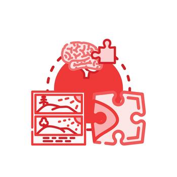 Creative problem. solving process finding developing innovative simplified solutions vector