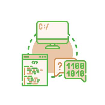 computadora mezcla código depuración desarrollando y. exploración conceptos vector