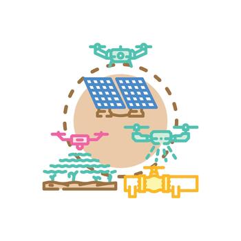 nube rango basado. máquina aprendizaje aéreo datos Procesando vector