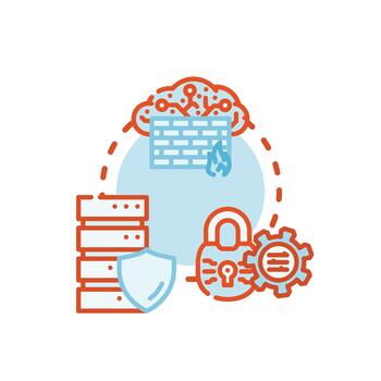 Interception designs proxy attack hijacking. network security system vector