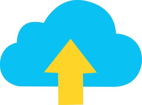 nube informática datos almacenamiento subir concepto icono vector