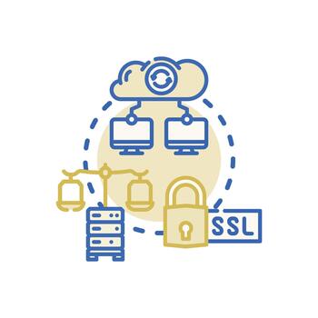 Internet protocolo software capa descentralizando global red estilos. vector