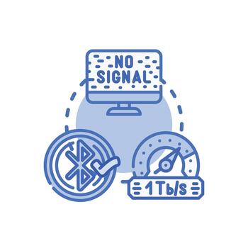 Internet pack connection status error concept. visualizing problems vector