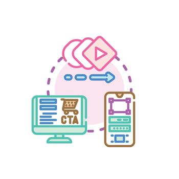 Web ui concepts directive structuring user interface elements. vector