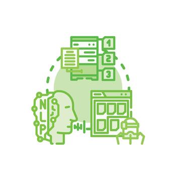 Document database engine. processing data for web stylized application vector