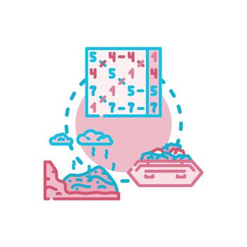 Bubble sort algorithm step by step sorting data. styleset processing vector