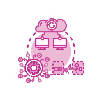 Data. forms communication protocol exchange network concept vector