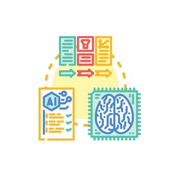 Data. intelligence range engine analyzing information system with ai vector