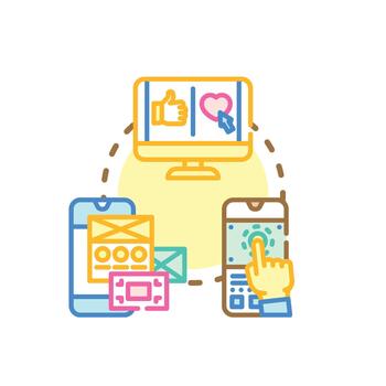User experience and. interface improvement process multipack vector